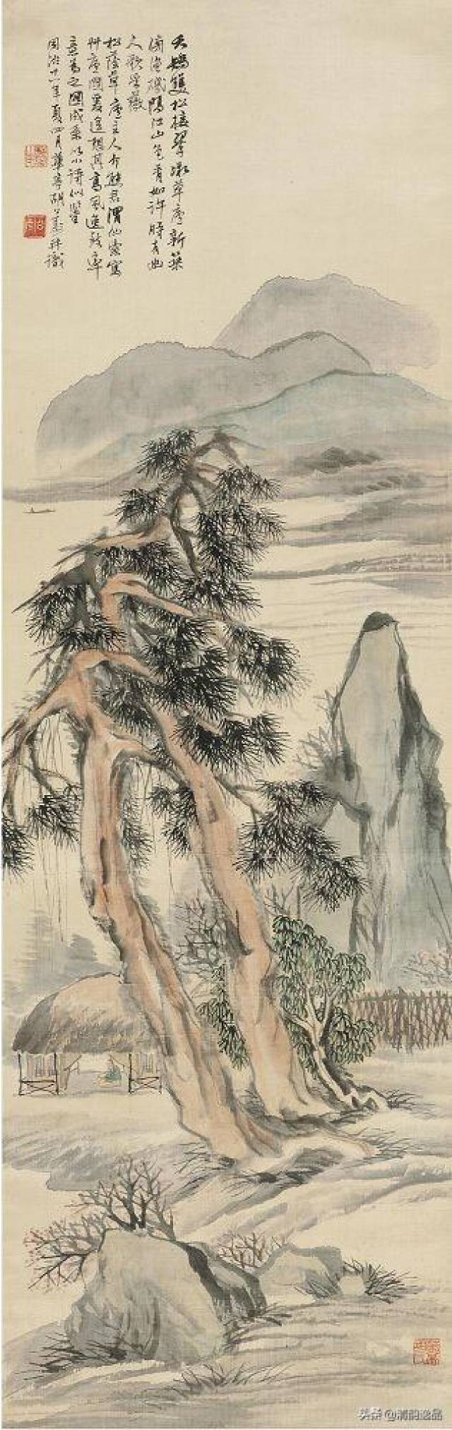 近代著名画家胡公寿山水作品欣赏