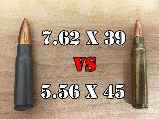 62x39mm)与m16(5.56x45mm)