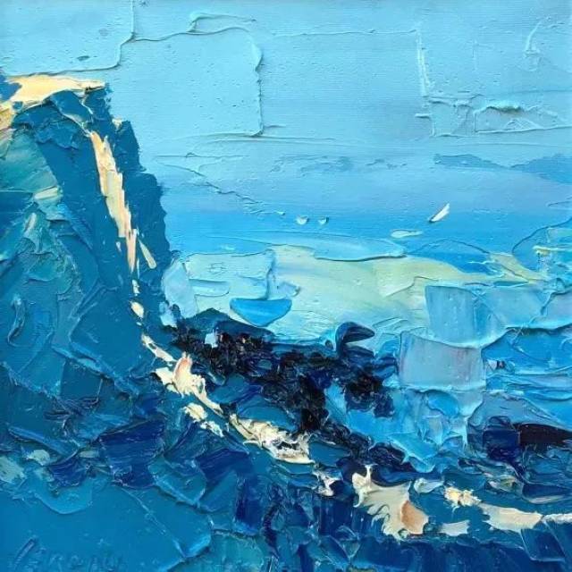 神奇的笔触,肌理和画布创造的作品