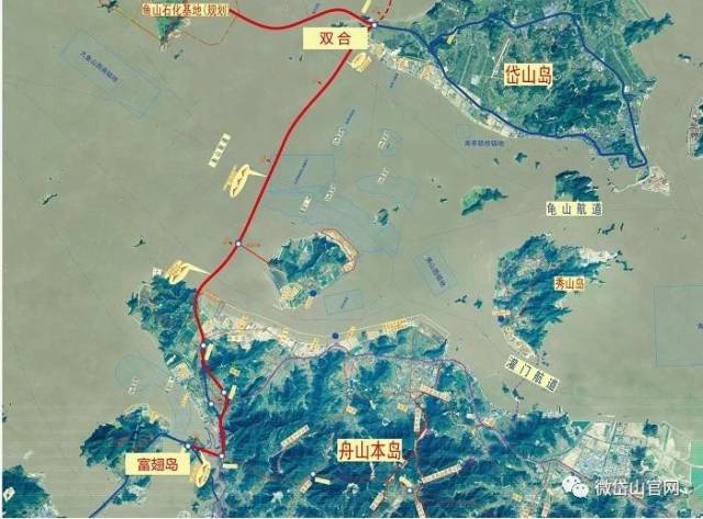 宁波舟山港主通道规划平面图