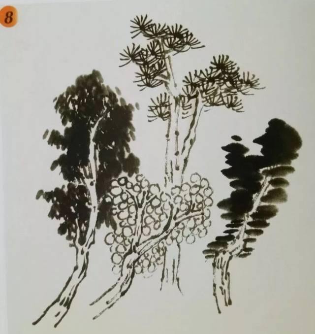 国画中各种树的画法