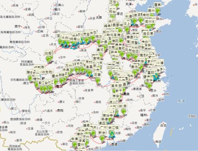 苏轼人生地图,62岁到海南,网友:苏轼和李白谁更能跑?