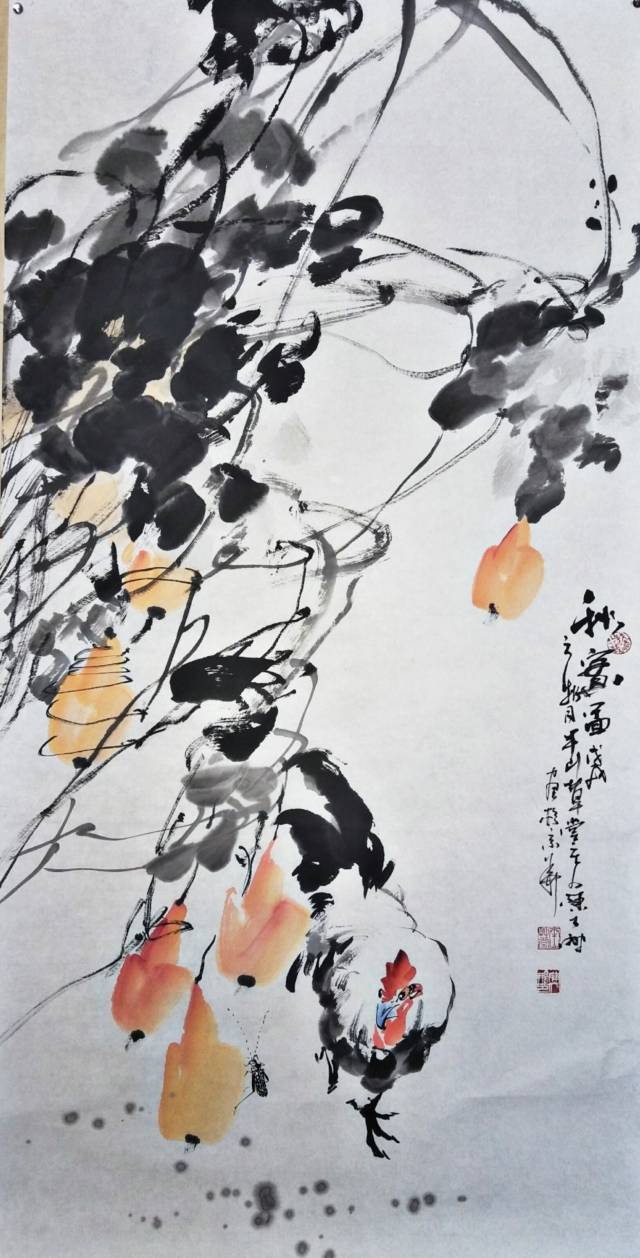 中国当代著名花鸟画家陈大鹏