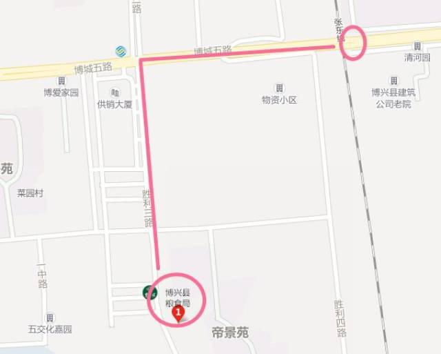 姚某之驾驶面包车逃跑及警车追击路线图