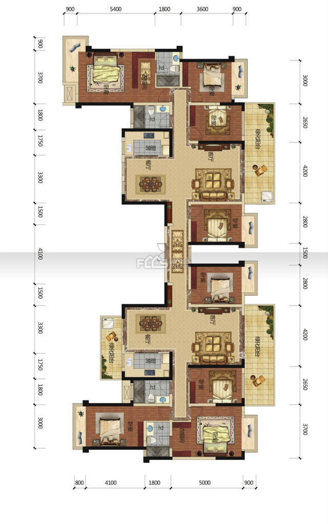 首付16万起 南宁新希望锦官城170㎡阔景五房清盘中