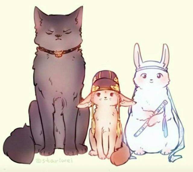 魔道祖师:当忘羡等人变成了兔子和猫咪,你还能认出都是谁吗?