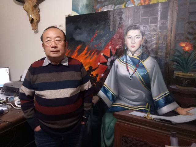 汴梁艺术|尉氏这个老头为刘青霞绘了一幅肖像画,你看像不像_手机搜狐