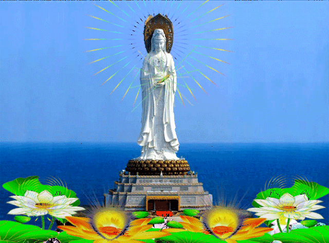 早上好,送你最美观音菩萨动态图片,祝你吉祥如意,见者