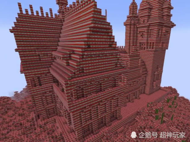 我的世界:用炸药做了标志性建筑?地面被炸出了基岩?