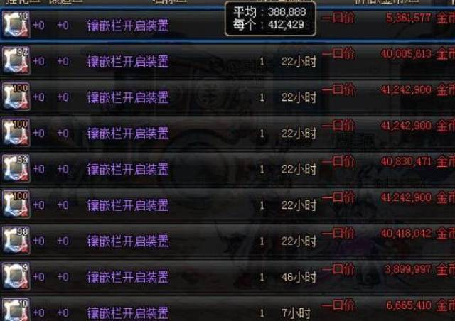 dnf突发奇想, 拿商店的东西去拍卖行上卖, 赚了过千万