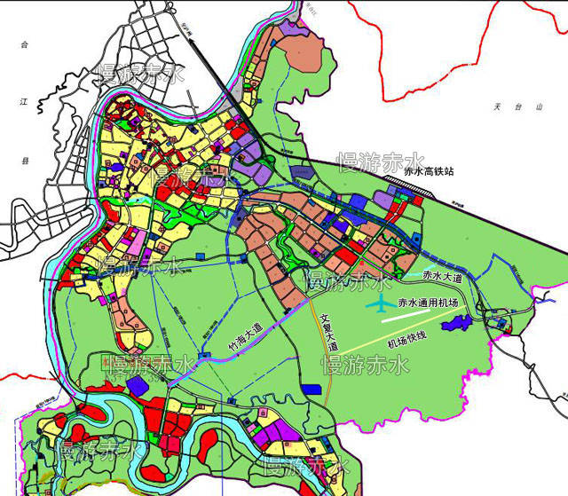 赤水市通用机场规划选址地图