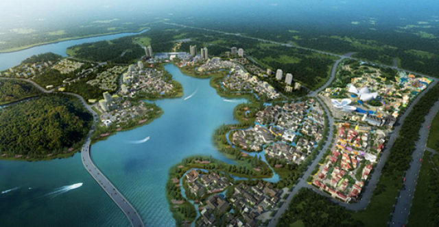 区位优势:梓山湖·长岛国际旅游度假区位于湖北省东南部,湘鄂赣三省
