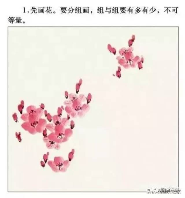 小写意海棠花,杜娟花的画法,一学就会!