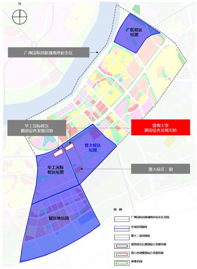 国际创新城位于大学城南岸,其10平方公里的起步区被视为广州大学城