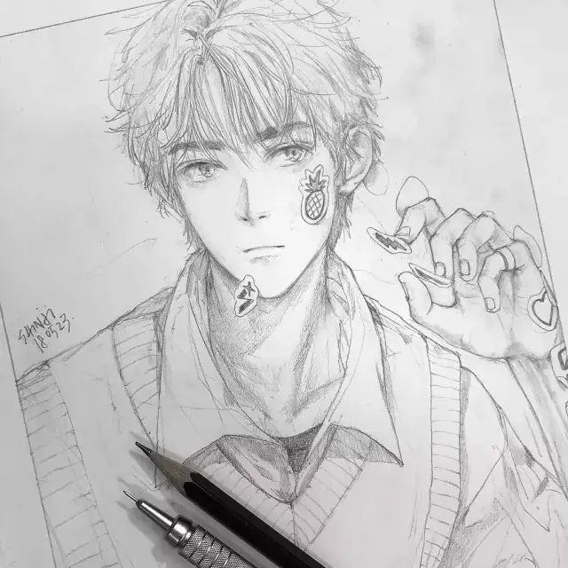 绘画欣赏 | 自动铅笔画出来的二次元人物,唯美手绘插画