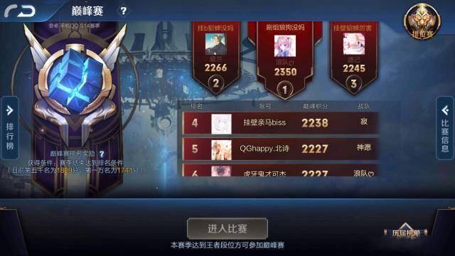王者荣耀:巅峰赛第一西奈开挂 大佬集体改名嘲讽 寒夜