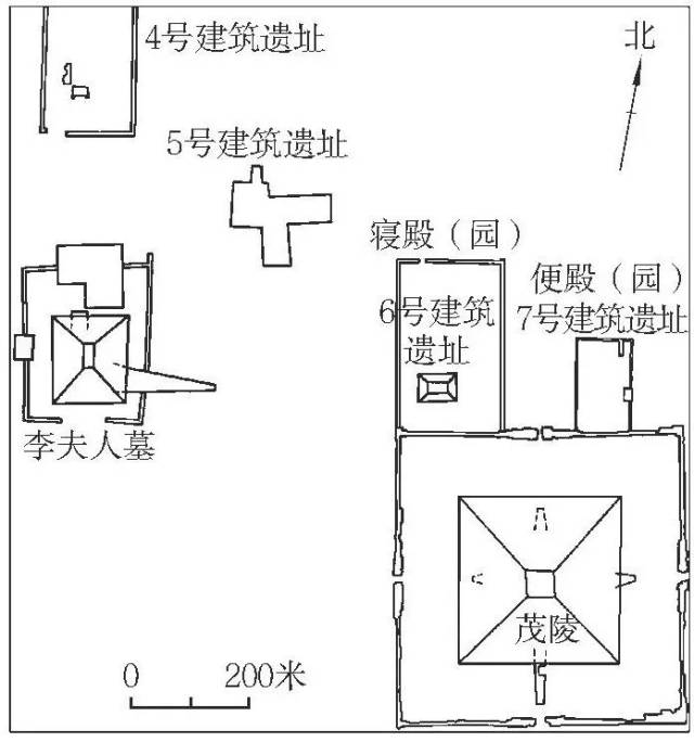 图一○ 茂陵陵园平面图