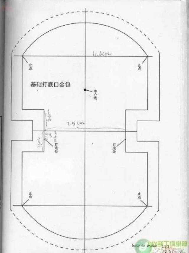 布艺| 口金包教程,图纸直接打印使用 2片,3片式口金包图纸画法