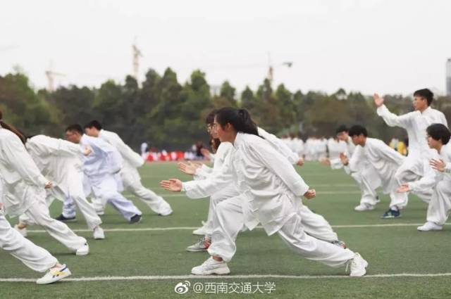 1795名大学生的养生局丨西南交大第一届太极拳比赛满屏都是精气神