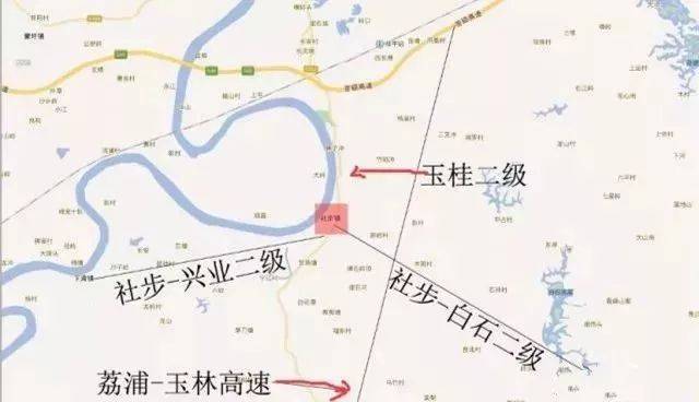 终于白沙镇乌桕场附近 接在建的s207桂平社步至兴业公路 路线全长约5