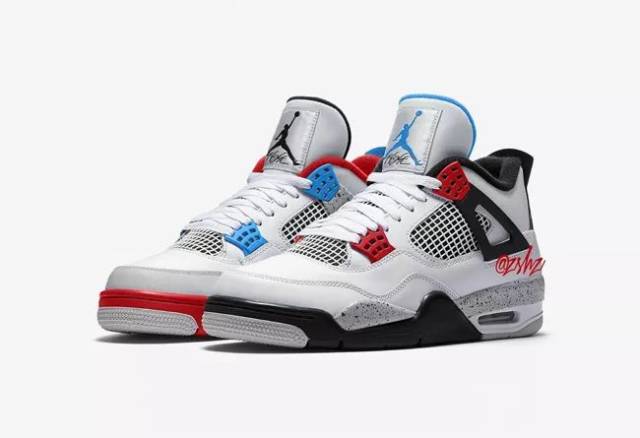 aj4配色三巨头集合,air jordan 4 "what the" 正面照来啦!