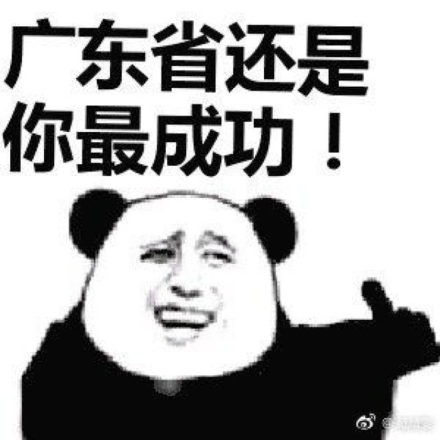 熊猫头表情包:广东省还是你最成功