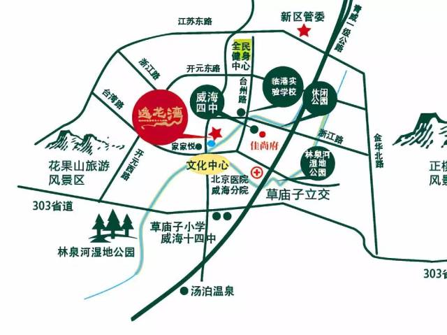 紧邻威海,临港实验学校,小区绿化率高达50%,马上开盘了,全部都是