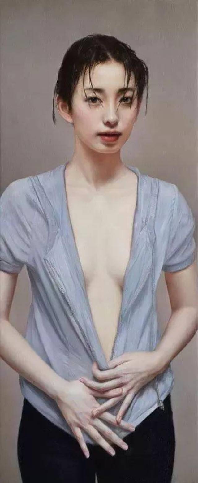 李贵君,用画笔记录清纯少女的美