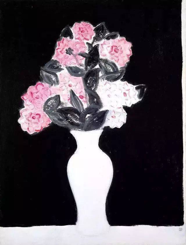 常玉作品 白瓶花卉