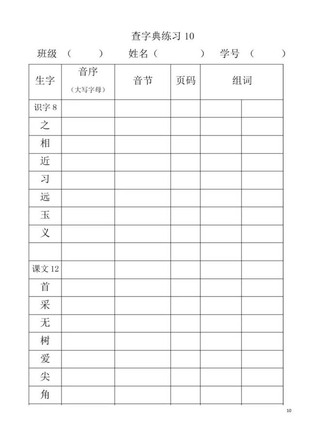 小学语文低年级音序查字法,一学就会!(附练习)