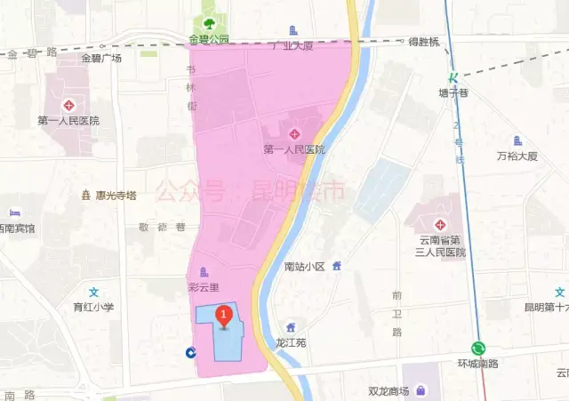 2019昆明重点小学划片招生范围(地图版)
