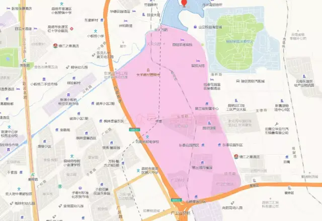 2019昆明重点小学划片招生范围(地图版)