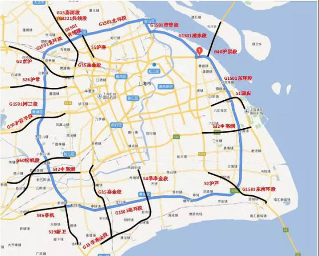 【4.3官方发布】g1501上海绕城高速公路更名为g1503