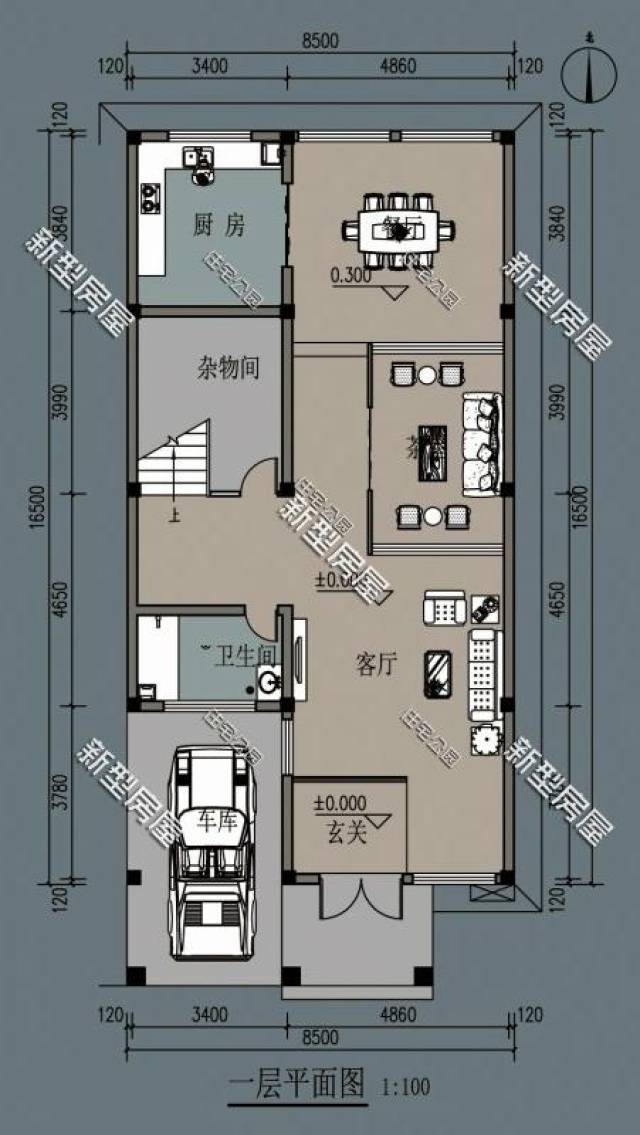 8米面宽农村自建房,第一套占地80平造价30万你想建吗