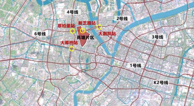 轨道4号线,6号线在高塘片区内设翠柏里站及新芝路站,交通区位优越