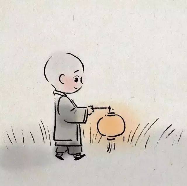 可爱的呆萌小和尚