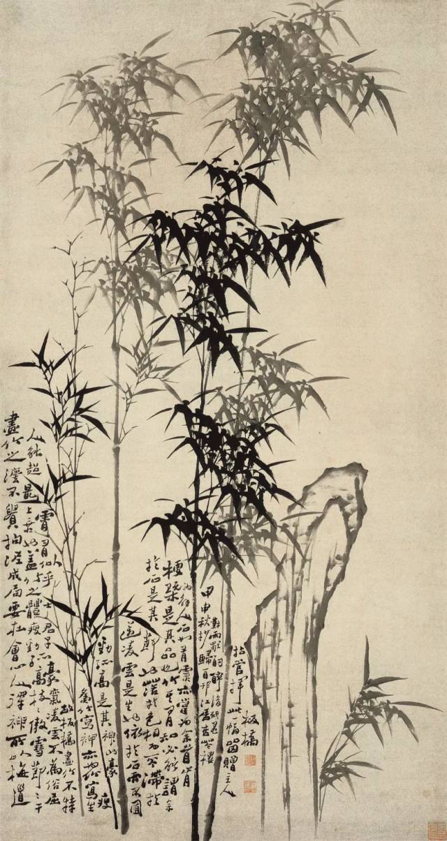 郑板桥 墨竹图 179cm×95cm 1764 年 上海博物馆藏