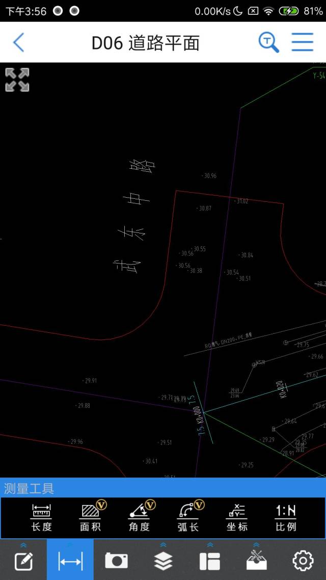 【cad快速看图手机版新功能来袭】测量弧长 创建视点