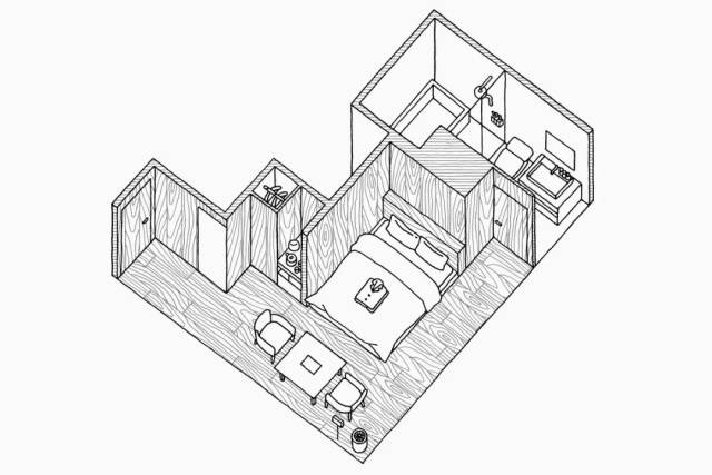 muji 在东京新开的酒店,9个小户型的客房设计