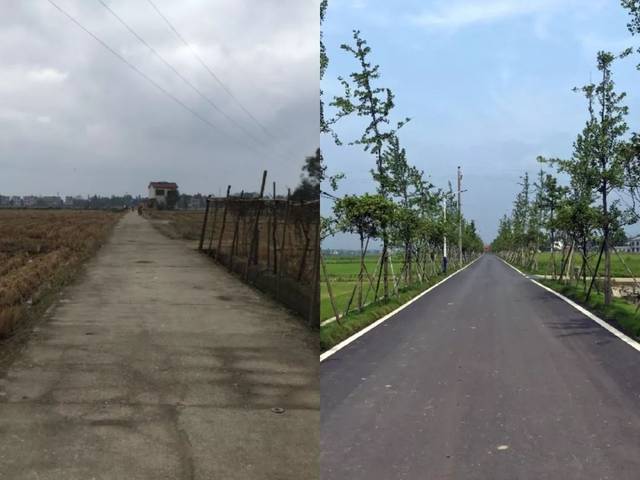 石西公路建设前后对比图