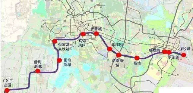 天津地铁z3线途径津南新城