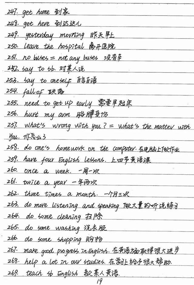 189页初中英语学霸手写笔记首次曝光!跟着学,