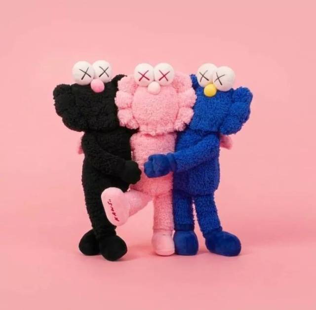 kaws bff 粉红色版本毛绒公仔发售