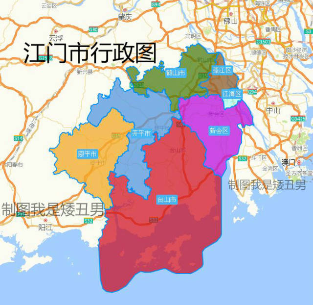 江门市各地户籍人口