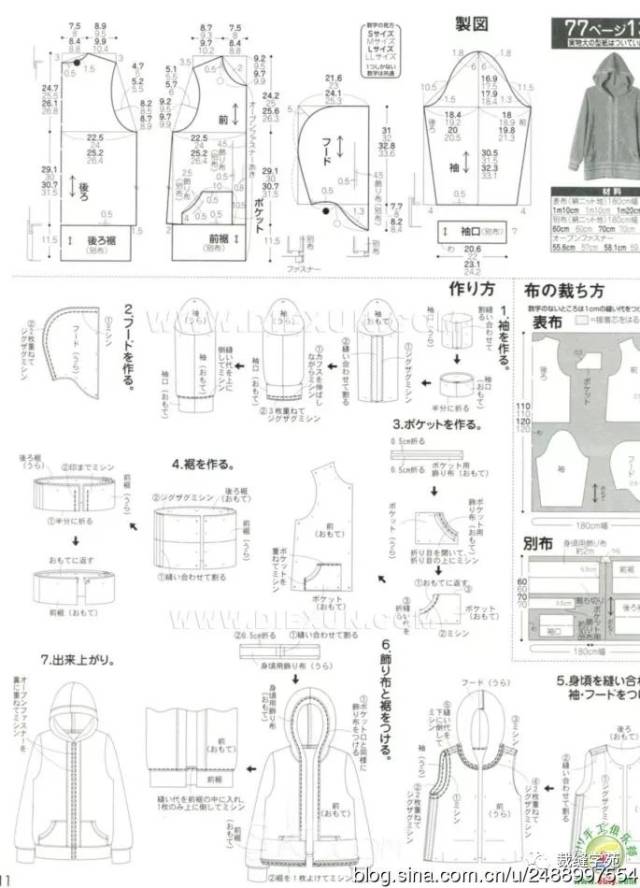 多款男女卫衣 裁剪图,收藏!