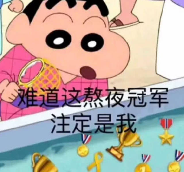 聊天搞笑必备表情:难道这熬夜冠军,注定是我!