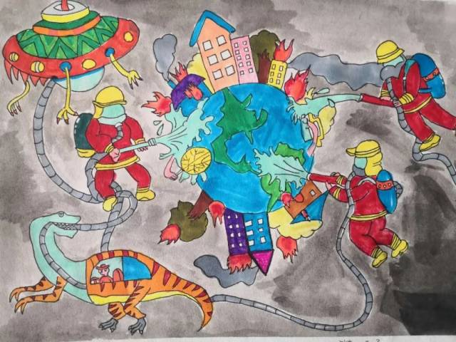 南开区消防主题儿童画优秀作品展(二)