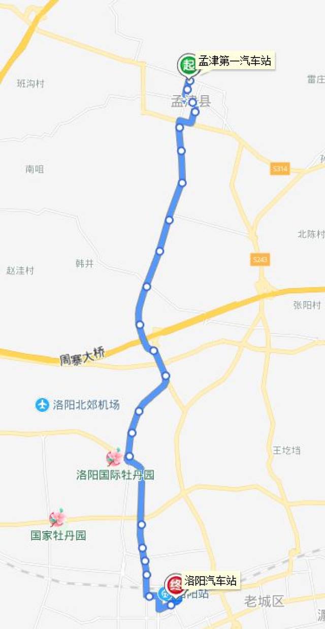 史上最全!洛阳市区到各县区城际公交班次线路详情(线路图)!