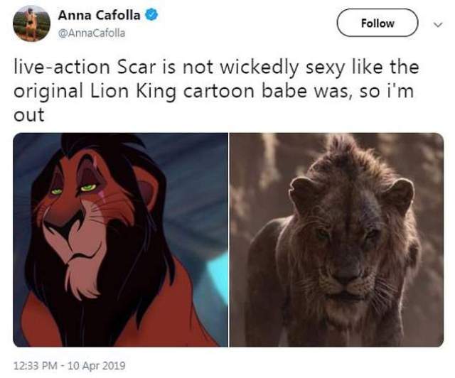 写实版《狮子王》部分粉丝抗议,刀疤不够帅就算动物三