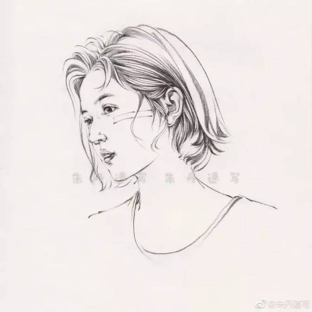 速写美女头像,教你如何画出五官神韵!